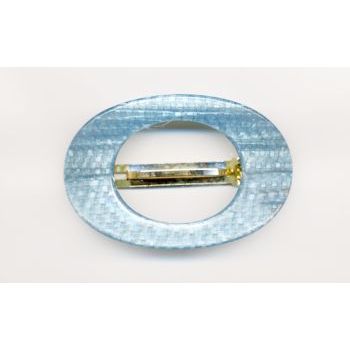 France Luxe - JackieO Cutout Barrette - Aqua Plaid