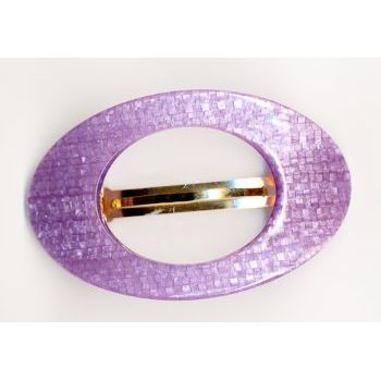 France Luxe - JackieO Cutout Barrette - Lilac Plaid