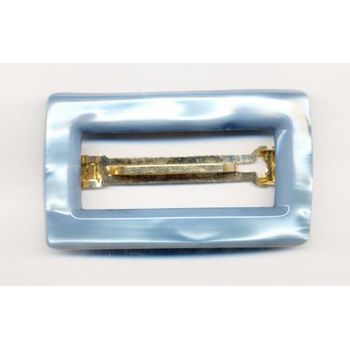 France Luxe - Rectangle Buckle Barrette - Aqua