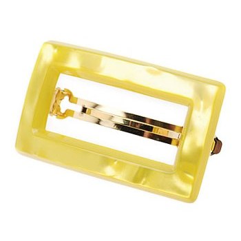 France Luxe - Rectangle Buckle Barrette - Yellow