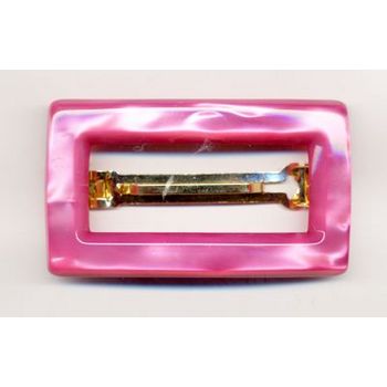 France Luxe - Rectangle Buckle Barrette - Fuschia