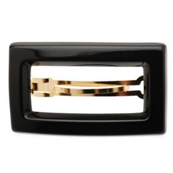 France Luxe - Rectangle Buckle Barrette - Black