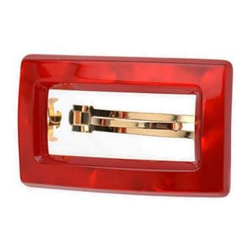 France Luxe - Rectangle Buckle Barrette - Red