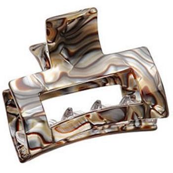 France Luxe - Cutout Rectangle Jaw Clip - Onyx (1)