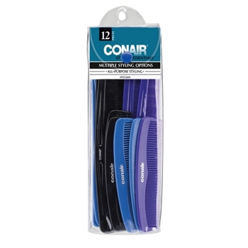 Conair Accessories - 12 Pack Comb Assortment - Assorted Colors