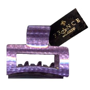 France Luxe - Cutout Rectangle Jaw Clip - Brady Lilac (1)