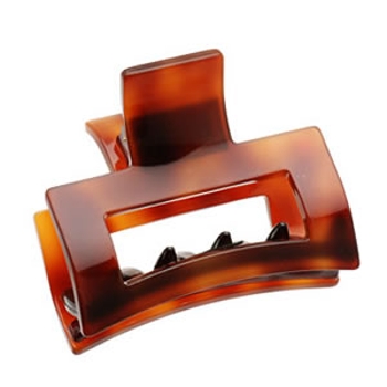 France Luxe - Cutout Rectangle Jaw Clip - Tort (1)