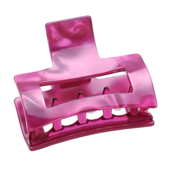 France Luxe - Cutout Rectangle Jaw Clip - Plum (1)