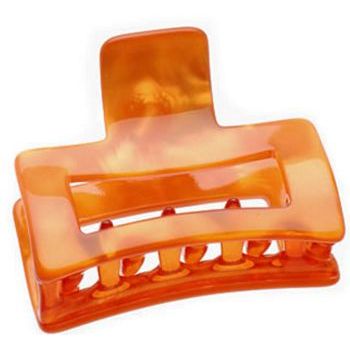 France Luxe - Cutout Rectangle Jaw Clip - Orange (1)