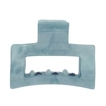 France Luxe - Cutout Rectangle Jaw Clip - Nacro Aqua (1)