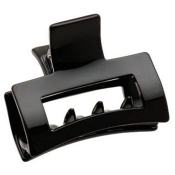 France Luxe - Cutout Rectangle Jaw Clip - Black (1)