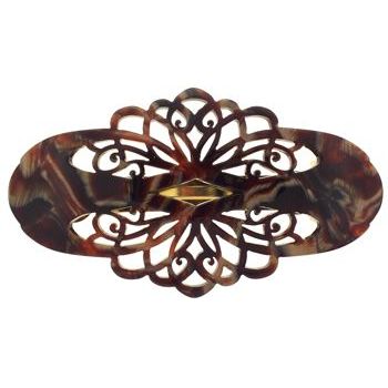 France Luxe - Small Chicago Barrette - Nouveau Brown