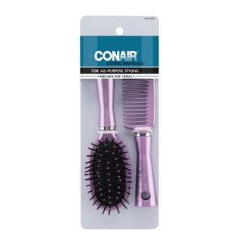 Conair Accessories - Fusion Mid Size Cushion Brush & Comb - Purple