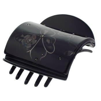 Karen Marie - Oriental Flat Claw - Double Inlay Smoke Flowers (1)