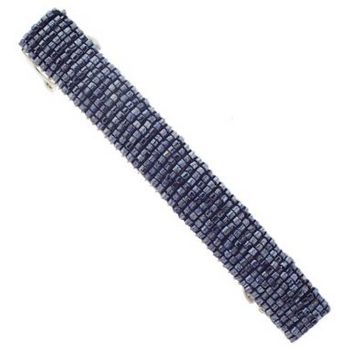 Winter Shaw - Beaded Barrette - Dark Grey