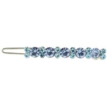 Karen Marie - Crystal Line Encrusted Clip - Light Blue & Aqua (1)