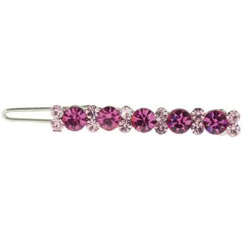Karen Marie - Crystal Line Encrusted Clip - Light & Dark Rose (1)