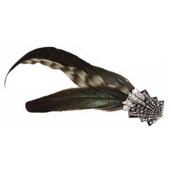 Tarina Tarantino - Magic Mirror - Jackie - Feather and Swarovski Crystalled Deco Pendant Hair/Anywhere Clip