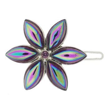 Fred & Lola - Glass Floral Barrette (1) - Amethyst