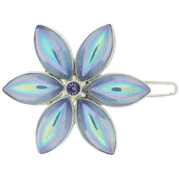 Fred & Lola - Glass Floral Barrette (1) - Light Sapphire