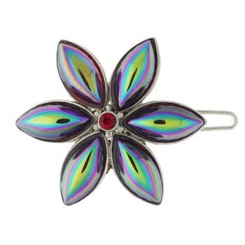 Fred & Lola - Glass Floral Barrette (1) - Red