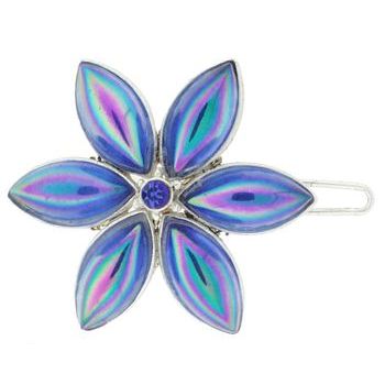 Fred & Lola - Glass Floral Barrette (1) - Sapphire