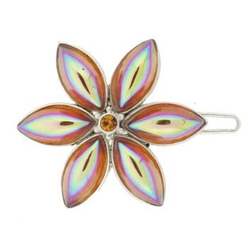 Fred & Lola - Glass Floral Barrette (1) - Topaz