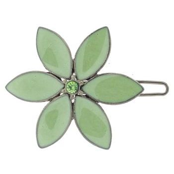 Fred & Lola - Enamel Floral Barrette (1) - Lime