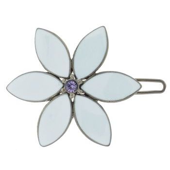 Fred & Lola - Enamel Floral Barrette (1) - Light Blue