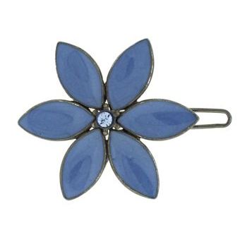 Fred & Lola - Enamel Floral Barrette (1) - Periwinkle