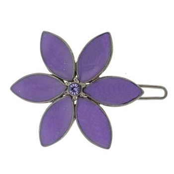 Fred & Lola - Enamel Floral Barrette (1) - Purple