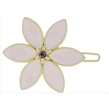 Fred & Lola - Enamel Floral Barrette (Gold) - Pink (1)