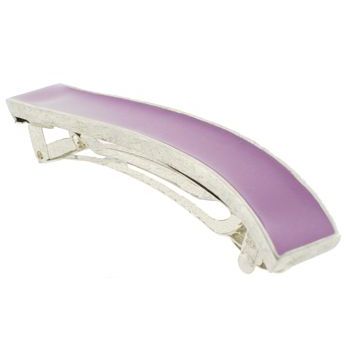 Fred & Lola - Enamel Wave Barrette (1) - Lavender on Silver