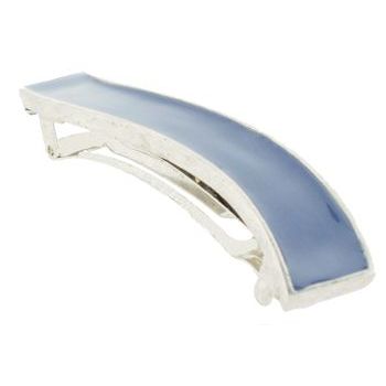 Fred & Lola - Enamel Wave Barrette (1) - Periwinkle on Silver