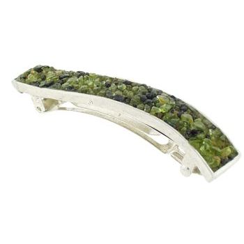 Fred & Lola - Semi Precious Chip Barrette (1) - Peridot