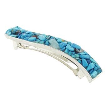 Fred & Lola - Semi Precious Chip Barrette (1) - Turquoise