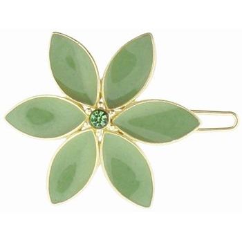 Fred & Lola - Enamel Floral Barrette (Gold) (1) - Lime