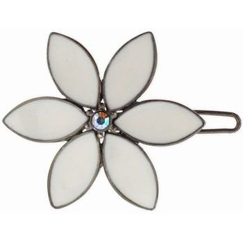 Fred & Lola - Enamel Floral Barrette (1) - White