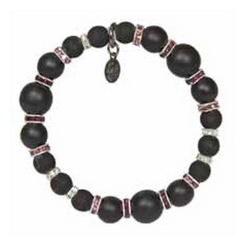 Tarina Tarantino - Magic Mirror - Diana - Small Swarovski Crystal and Matte Bead Stretch Bracelet