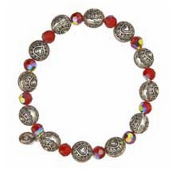 Tarina Tarantino - Topkapi - Denizli - Swarovski Crystal Heart Stretch Bracelet