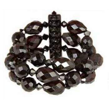 Tarina Tarantino - Black Dhalia - Tabitha - Three Row Swarovski Crystal Thorn Stretch Bracelet