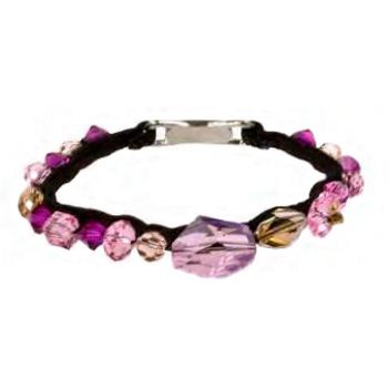 Tarina Tarantino - Swarovski Crystal Buttons Stretch Bracelet - Pink