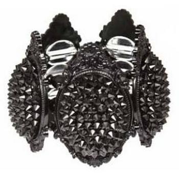 Tarina Tarantino - Black Dahlia - Beatrix - Couture Victorian Framed Swarovski Crystal Thorn Cabachon Bracelet