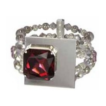 Tarina Tarantino - Magic Mirror - Odeon - Four Row Modern Square Swarovski Crystal Bracelet