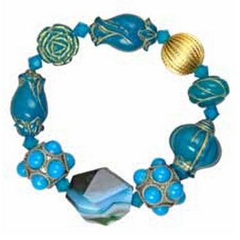 Tarina Tarantino - Topkapi - 1001 Arabian Nights - Swarovski Crystal and Stone Stretch Bracelet - Oasis