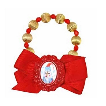 Tarina Tarantino - Santa Claus - Home For Christmas - Swarovski Crystal Framed Santa Bow Stretch Bracelet