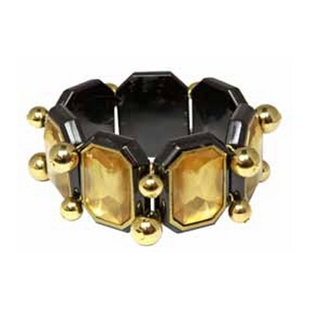 Tarina Tarantino - CocoBanana - Jewel Cuff Bracelet with Metal Bead Detailing