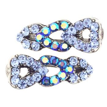 Karen Marie - Small Triple Heart Clips - Light Blue (set of 2)