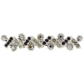 Karen Marie - Crystal Zig Zag Inspired Barrette - Black (1)