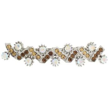 Karen Marie - Crystal Zig Zag Inspired Barrette - Gold (1)